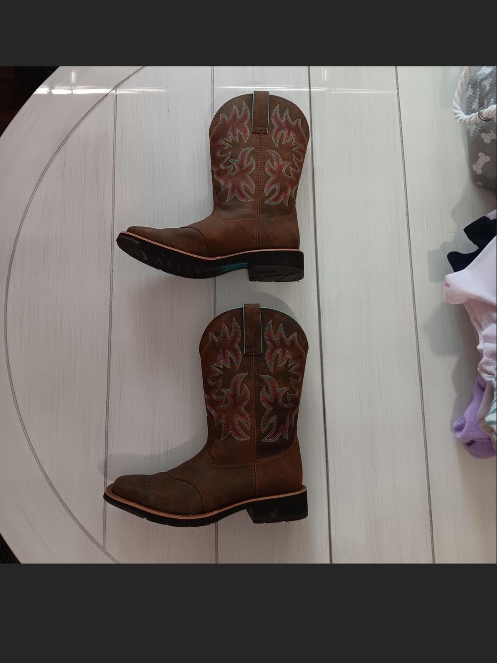 Ariat Leather Delilah Westerm Embroidered Boots